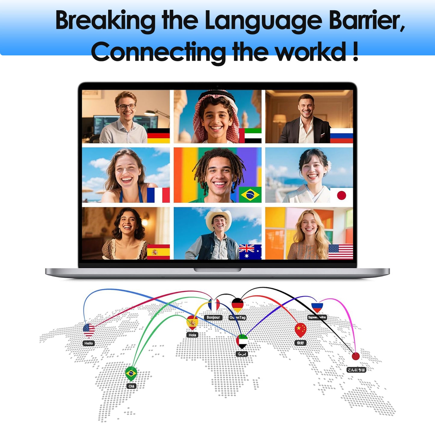AI Language Translator Device, No WiFi Needed, 150+ Languages Instant Two-Way Voice Translator, Support ChatGPT, Online/Offline/Photo/Text/Audio & Video Call/Recording Translation for Travel