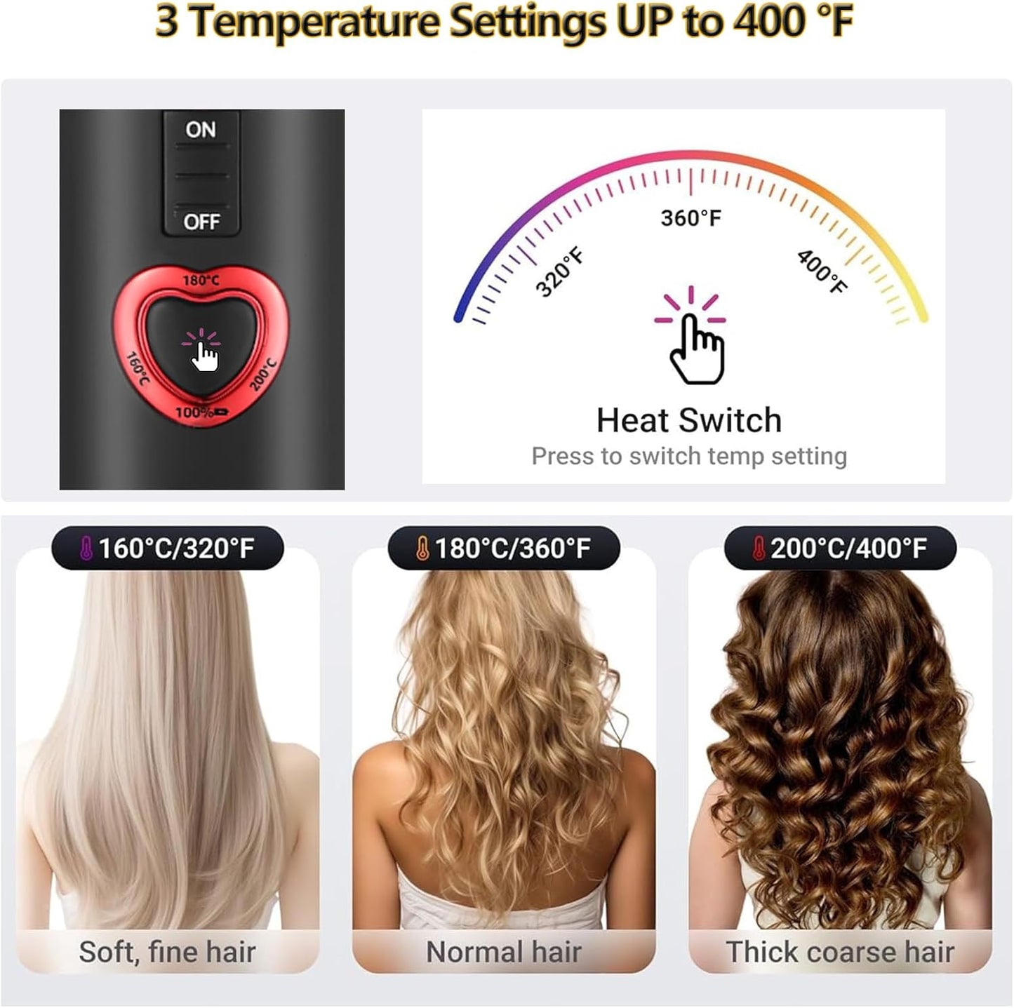 JMFONE Mini Cordless Hair Straightener,Portable Travel Size Flat Iron with 3 Adjustable Temperatures for Thin Fine Hair,USB-C Rechargeable Heats Up in Seconds - Ideal for Quick Hair Styling Anywhere